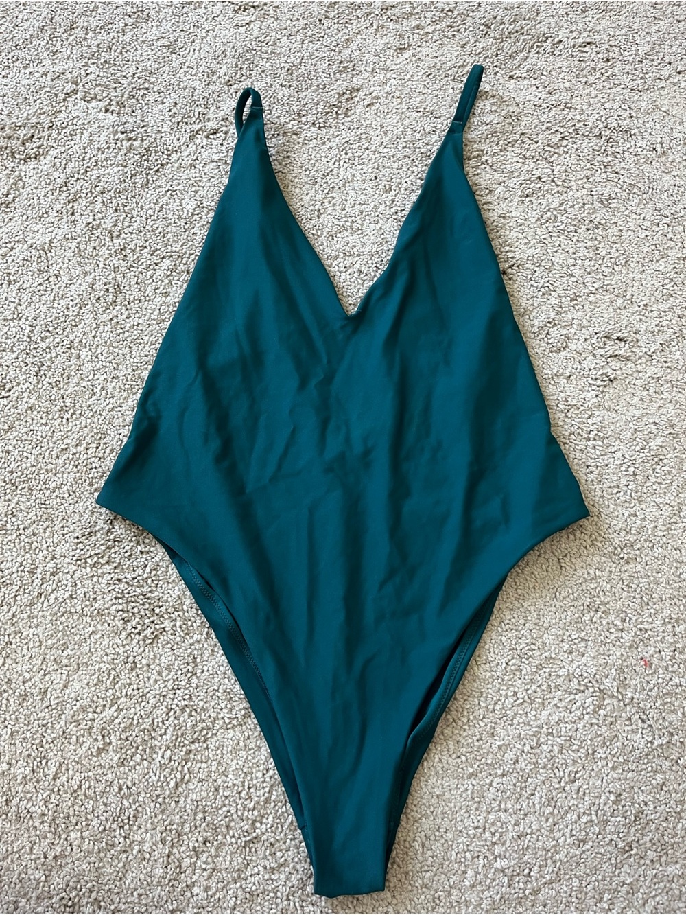 aerie Teal V-Neck One-Piece Bodysuit
